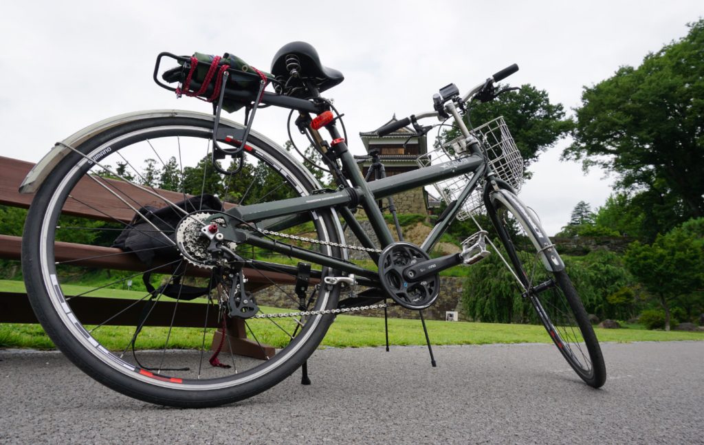 700C&8速改造を施された通学用ママチャリ自転車アルサスさんと上田城